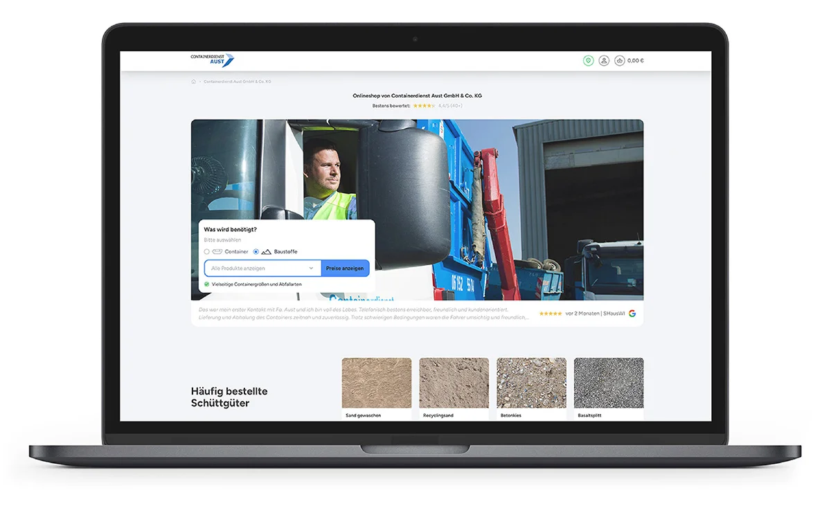 Shop oder Anfrage maßgeschneidert