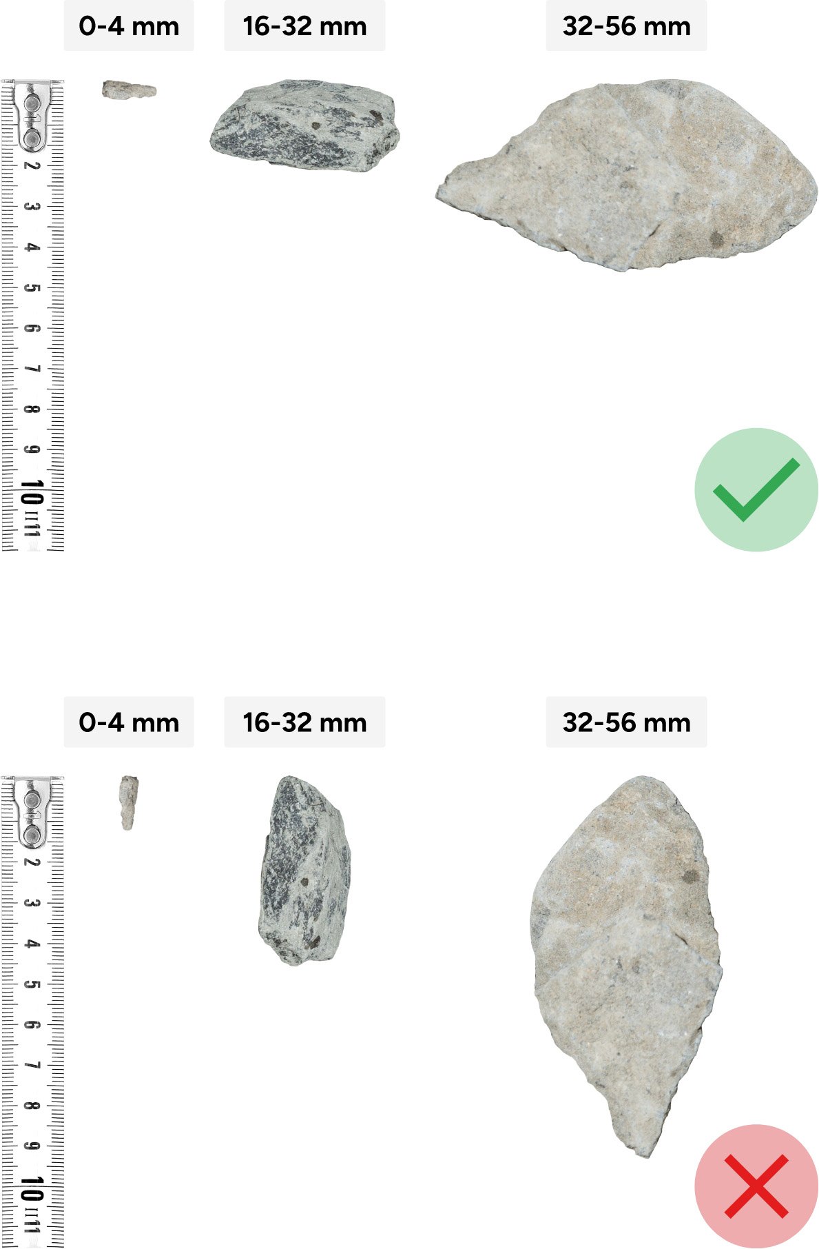 Steingroessen Messanleitung