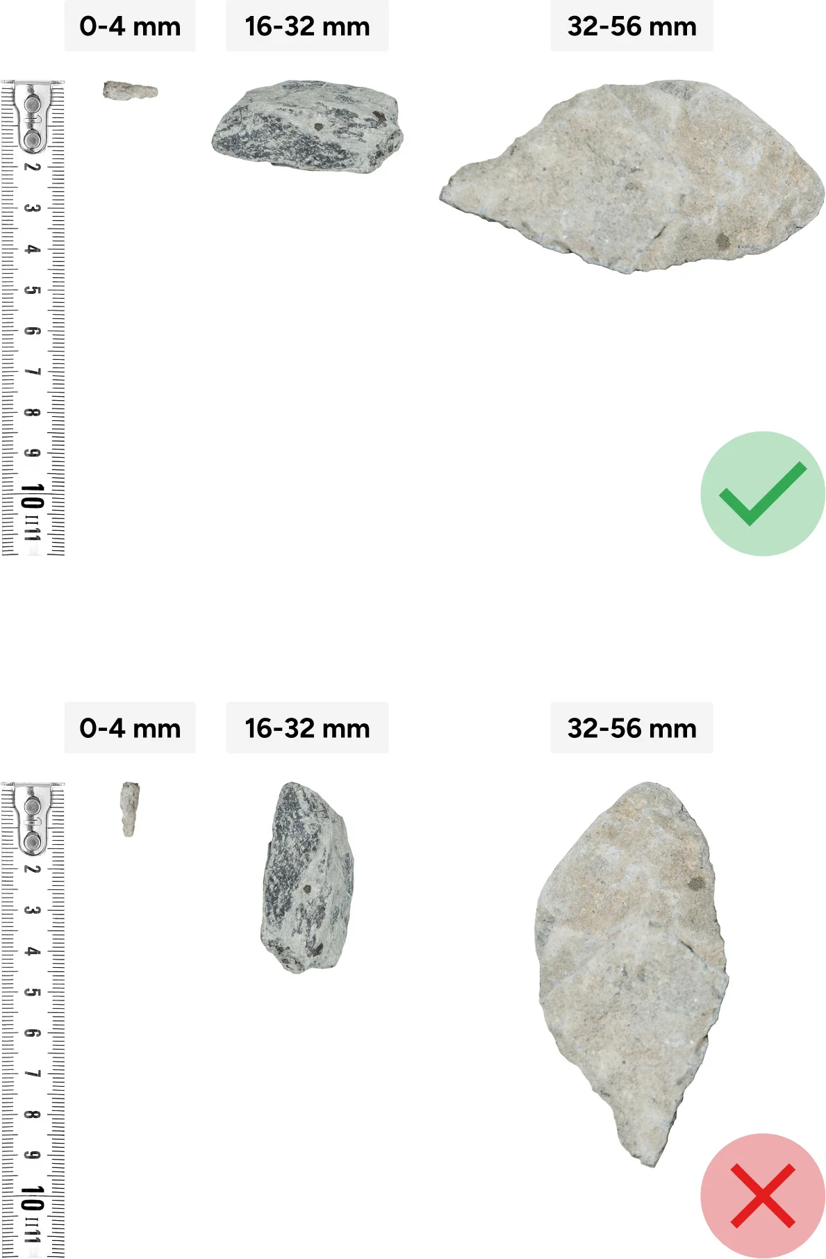 Steingroessen Messanleitung