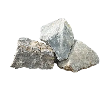 Graue Muschelkalk-Bruchsteine in verschiedener Form und Größe, präsentiert von Hellerwald.
