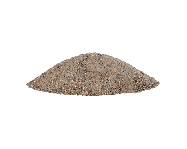 Haufen natürlicher Rheinsand von Florikomp Erden & Substrate GmbH, fein und körnig.