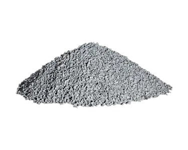 Grauer Pflastersplitt in 0-5mm Körnung als Bettungsmaterial vor weißem Hintergrund.