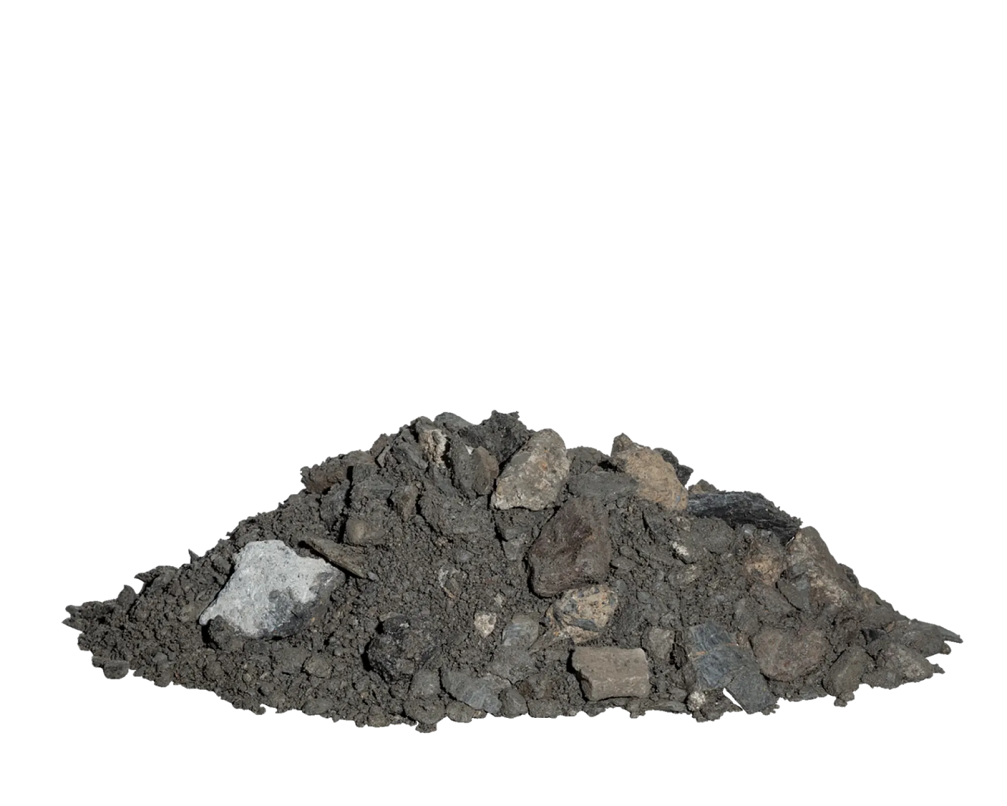 Ein graues Natursteinmineralgemisch mit einer Körnung von 0-45 mm.