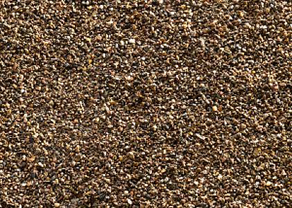 Weserkies von Sommer Baustoffe GmbH + Co. KG, eine Mischung aus glatten, kleinen Kieselsteinen in verschiedenen Erdtönen.