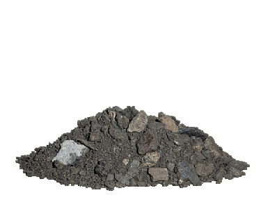 Haufen aus verschiedenen grauen und braunen Mineralien und Steinen, präsentiert von Entsorgen Versorgen.