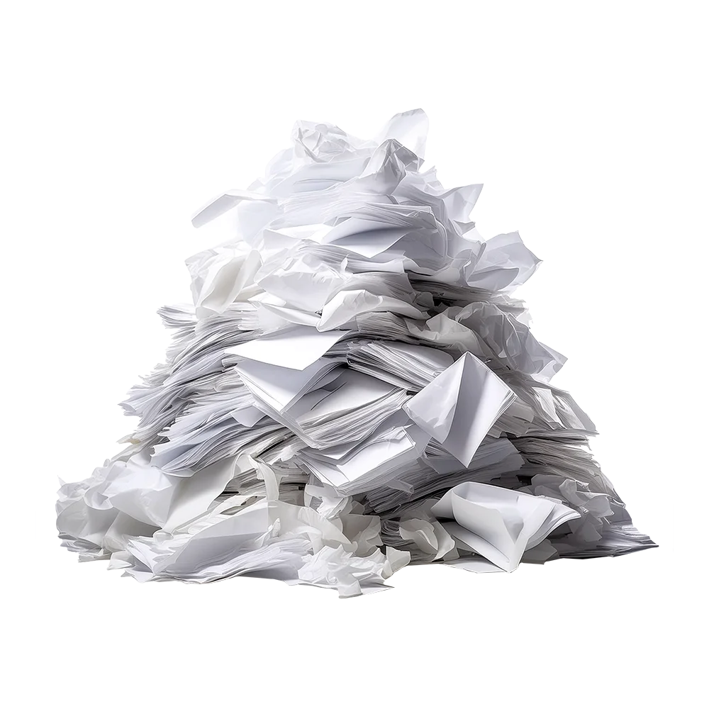 Ein Haufen beschichtetes Papier