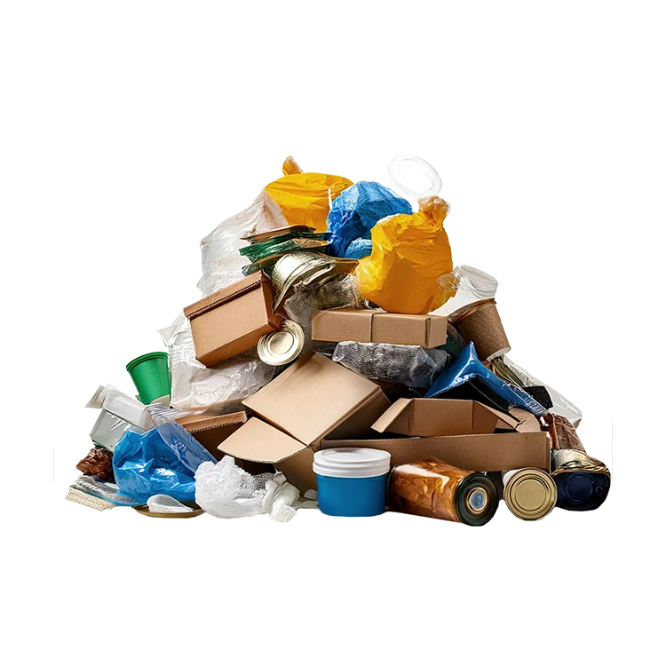 Haufen gemischte Verpackungen